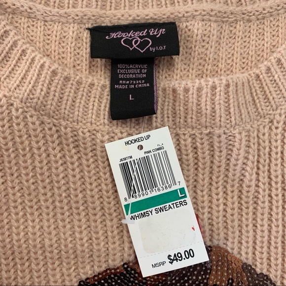 Blush pink oversized knit sweater - Picture 10 of 11